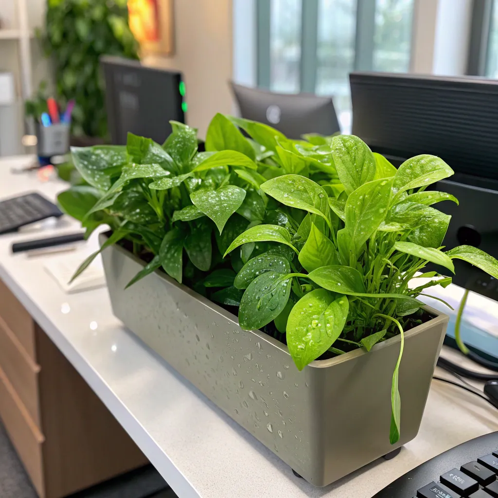 Lush Green Office Planter